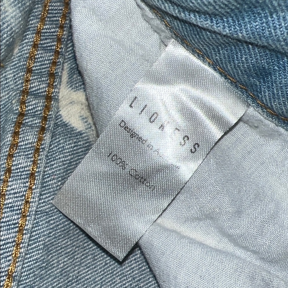 Lioness Blue and White Boot Cut Jeans - Picture 3 of 8